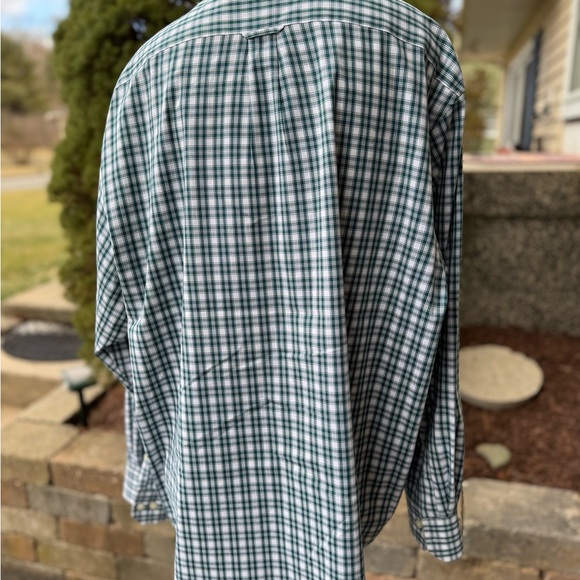 Mens Izod Green/White Button Down Long Sleeve Shirt size XL - Picture 7 of 7